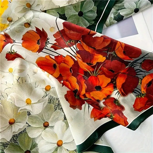 Floral Fancy Pure Silk Scarf