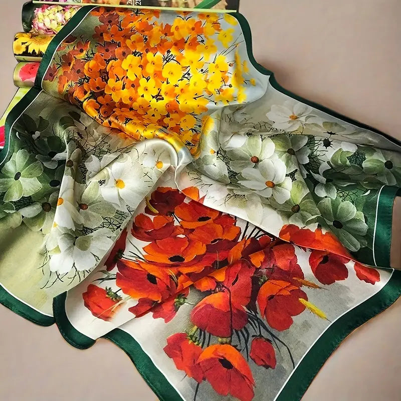 Floral Fancy Pure Silk Scarf