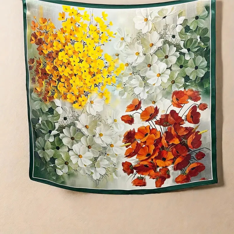 Floral Fancy Pure Silk Scarf
