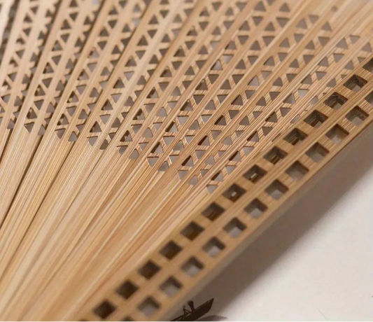 Rosy Red Folding Fan