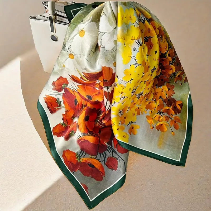 Floral Fancy Pure Silk Scarf
