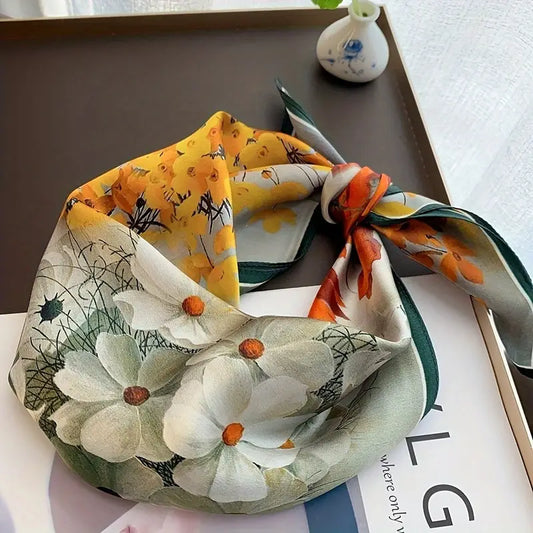 Floral Fancy Pure Silk Scarf