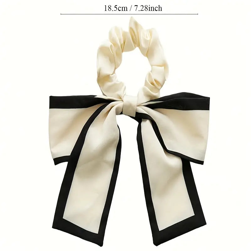 L'Arc Blanc - White with Black trim Hair Bow