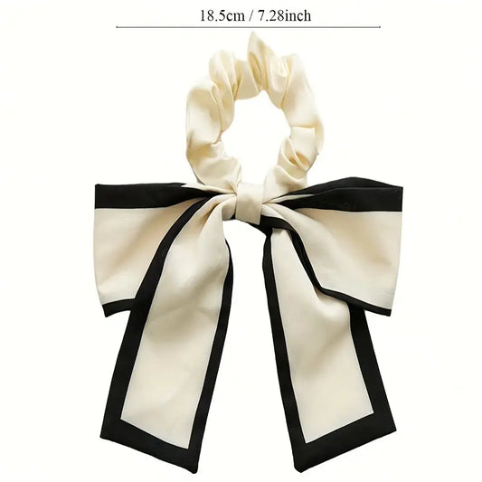 L'Arc Blanc - White with Black trim Hair Bow