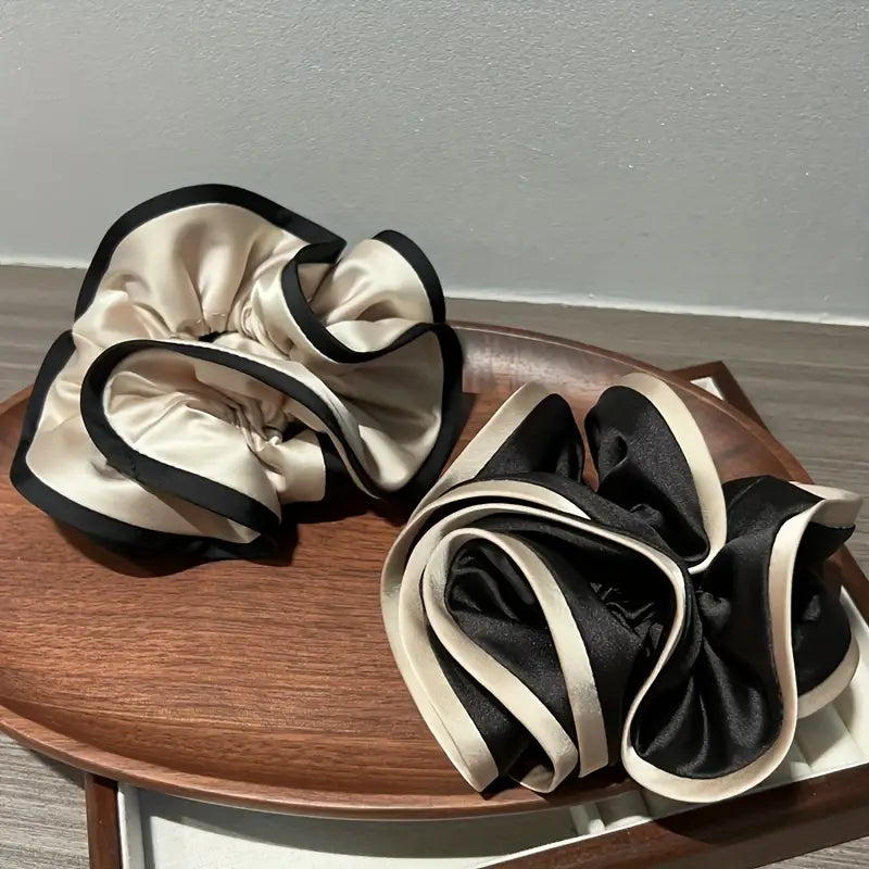French Glam Black Scrunchie
