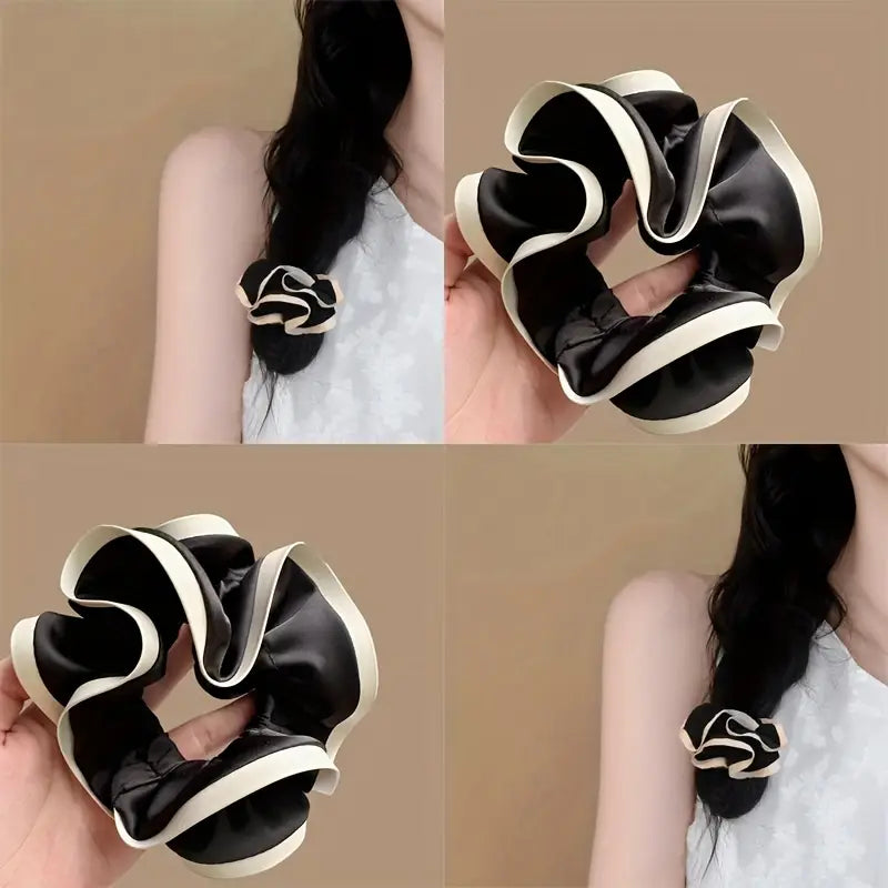 French Glam Black Scrunchie