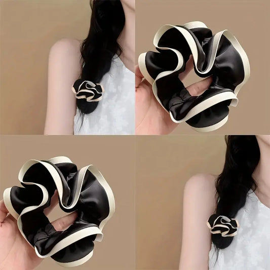 French Glam Black Scrunchie
