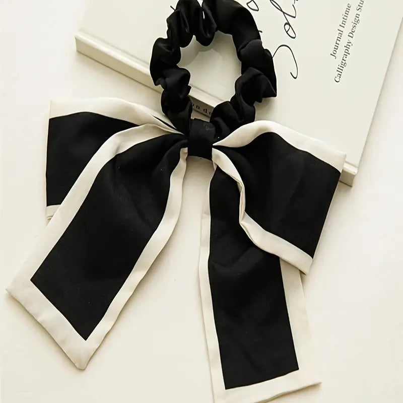 L'Arc Noir - Black with White trim Hair Bow