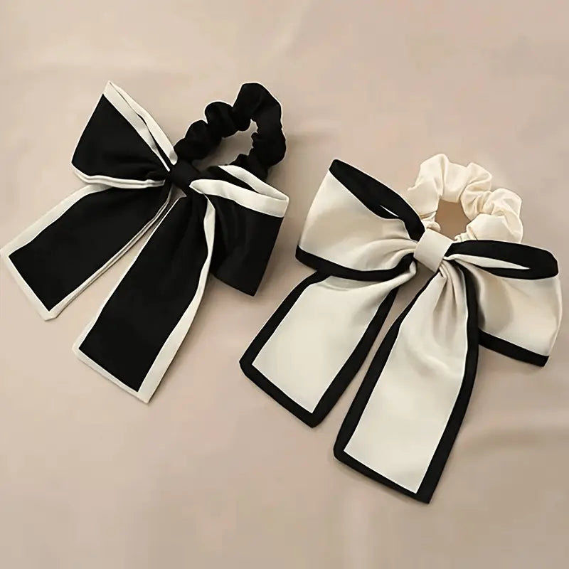 L'Arc Noir - Black with White trim Hair Bow